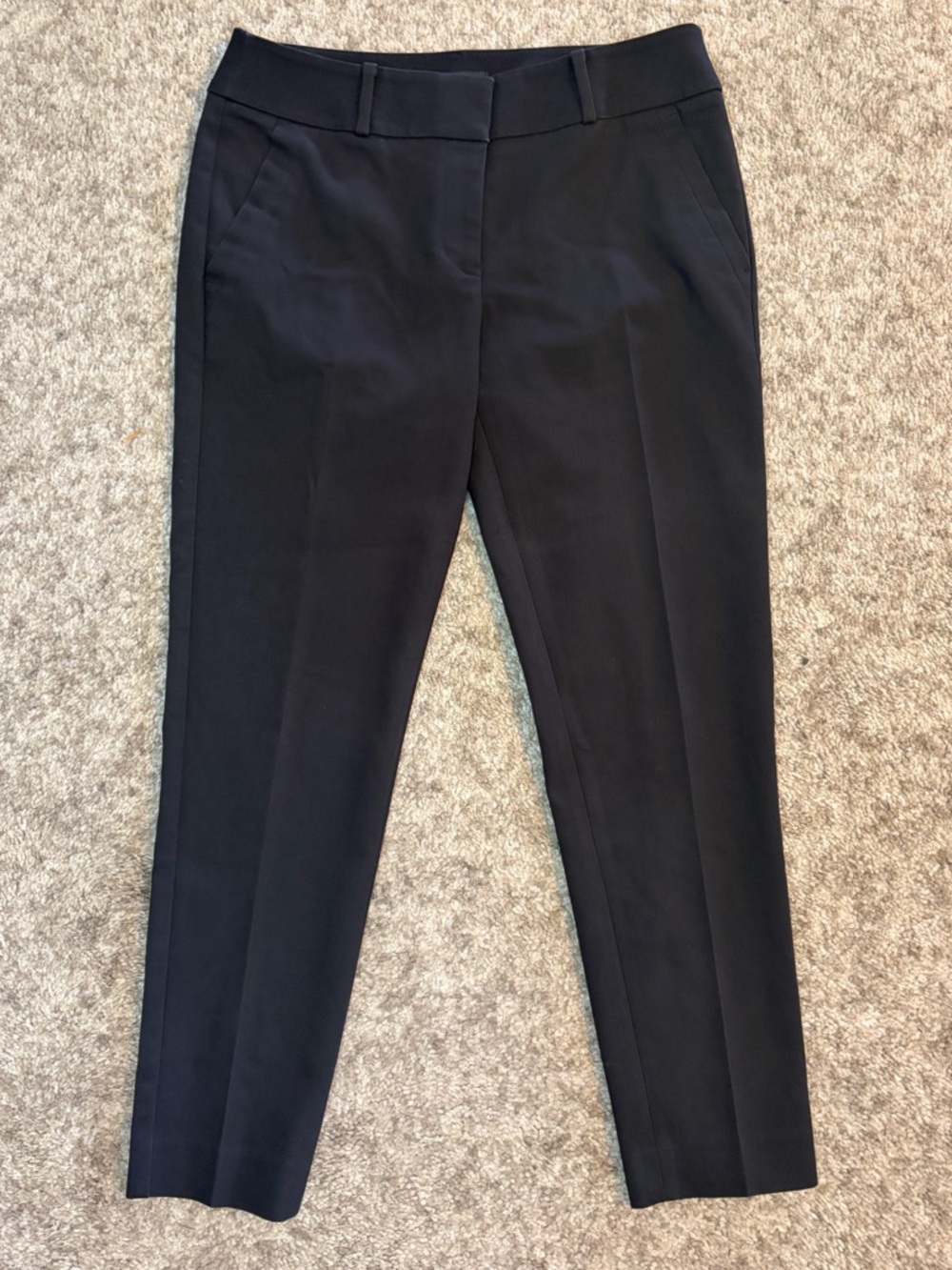 LOFT Julie Skinny Ankle Pants Black Size 6 Mid Rise Work Career Slim